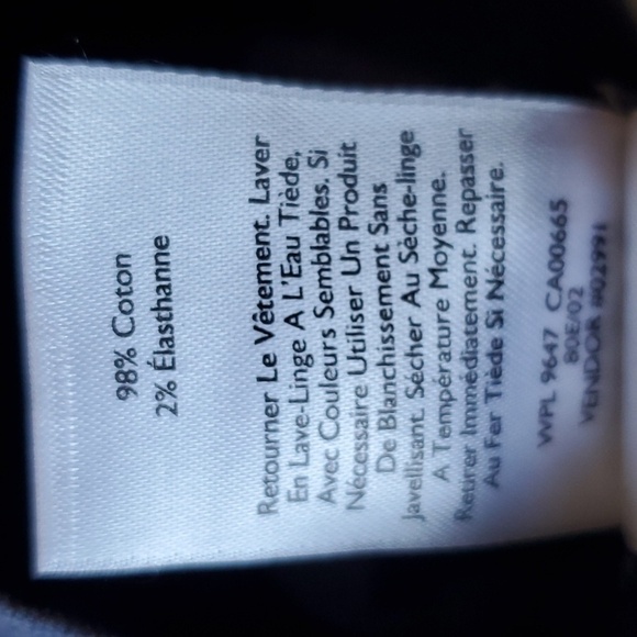 Eddie Bauer blue 6 pocket 98% cotton crop. Specially dyed size 10 - Picture 11 of 12